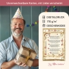 Geschenk Karte Urkunde 40. Geburtstag, Zeichnung mit humorvollem Gedicht, A4 Bild-Präsent