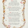 Geschenk Karte Urkunde 60. Geburtstag, Zeichnung mit humorvollem Gedicht, A4 Bild-Präsent