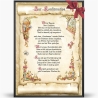 Geschenk Karte Urkunde Konfirmation, Zeichnung mit humorvollem Gedicht, A4 Bild-Präsent