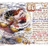 Geschenk Karte Sternzeichen Waage, Zeichnung mit Spruchtext, A4 Bild-Präsent