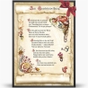 Geschenk Karte Urkunde Hauseinweihung, Zeichnung mit humorvollem Gedicht, A4 Bild-Präsent