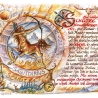 Geschenk Karte Sternzeichen Schütze, Zeichnung mit Spruchtext, A4 Bild-Präsent