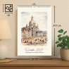 Kunst - Kalender Dresden 2027 mit Aquarell-Zeichnungen