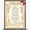 Geschenk Karte Urkunde Goldene Hochzeit, Zeichnung mit humorvollem Gedicht, A4 Bild-Präsent