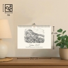 Kunst - Kalender Sachsen 2027 mit Bleistift-Zeichnungen