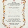 Geschenk Karte Urkunde 75. Geburtstag, Zeichnung mit humorvollem Gedicht, A4 Bild-Präsent