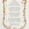 Geschenk Karte Urkunde 50. Geburtstag, Zeichnung mit humorvollem Gedicht, A4 Bild-Präsent