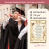 Geschenk Karte Urkunde Abitur, Zeichnung mit humorvollem Gedicht, A4 Bild-Präsent