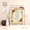 Geschenk Karte Urkunde Geschäftseröffnung, Zeichnung mit humorvollem Gedicht, A4 Bild-Präsent