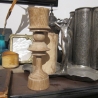 Eichen Vase handgedrechselt / Dekorativ auch mit Kerze