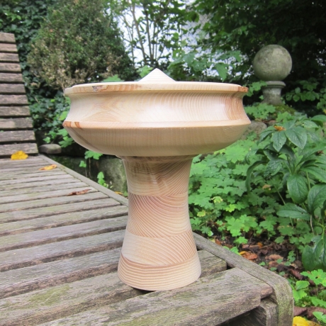 Unikat Dose / Dekorative Vase mit Deckel / Hoch-Dose