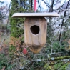 rundes Vogelhäuschen von Hand gedrechselt, Hänge-Nistplatz