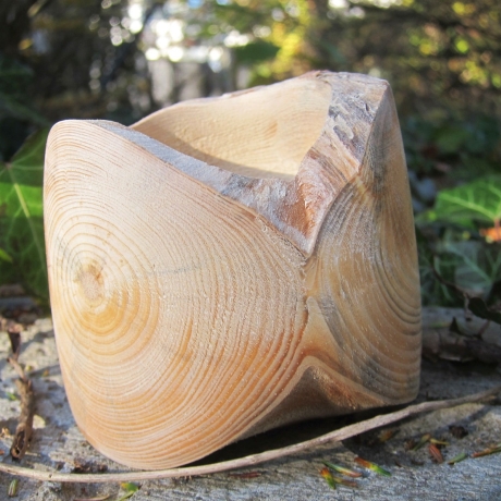 kleine Holzschälchen aus Astgabelung mit toller Maserung
