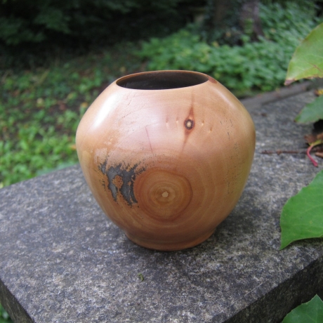 Hartholzschüssel / Deko-Vase / gedrechselt / Kunsthandwerk