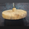 Moderne, helle, große Holzlampe aus Birke / hellem LED Licht