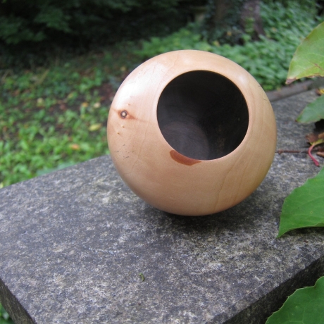 Hartholzschüssel / Deko-Vase / gedrechselt / Kunsthandwerk