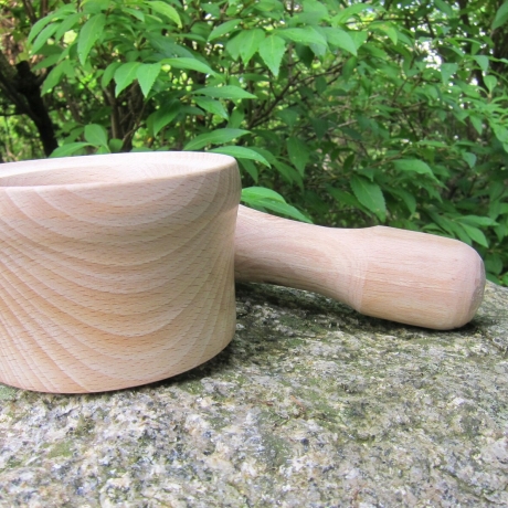 Holz-Mörser / einzigartige Handarbeit / Unikat-Mörser mit Stößel