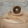 Buchenholz Urne bauchig / handgedrechselt