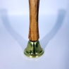 Hand-Glocke mit gedrechseltem Griff und Messing Klangkörper