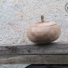 Buchenholz Urne bauchig / handgedrechselt