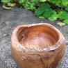 Holzschälchen aus einer Astgabelung, gestocktem Buchenholz