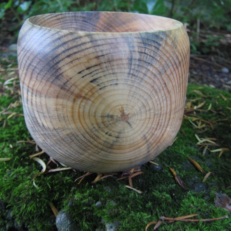 Stamm Schale / tiefes Gefäß / Übertopf / Holzschale