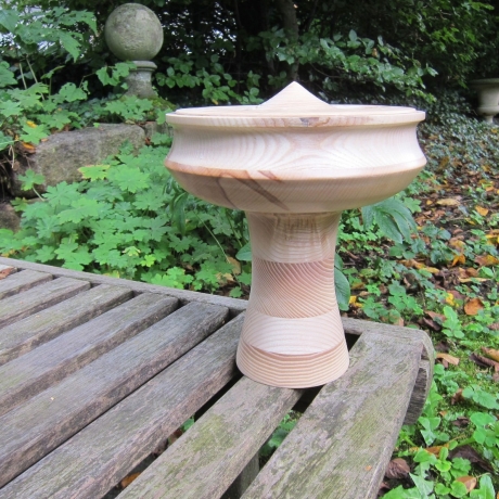 Unikat Dose / Dekorative Vase mit Deckel / Hoch-Dose