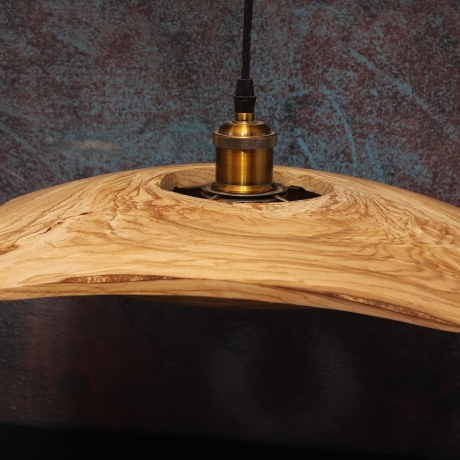 quadratischer Lampenschirm aus Eschenholz