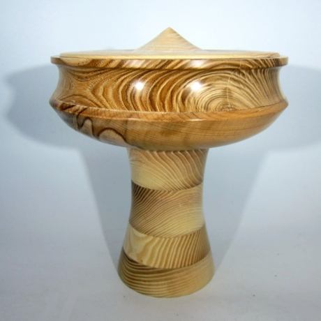 Unikat Dose / Dekorative Vase mit Deckel / Hoch-Dose