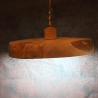 Moderne, helle, große Holzlampe aus Birke / hellem LED Licht