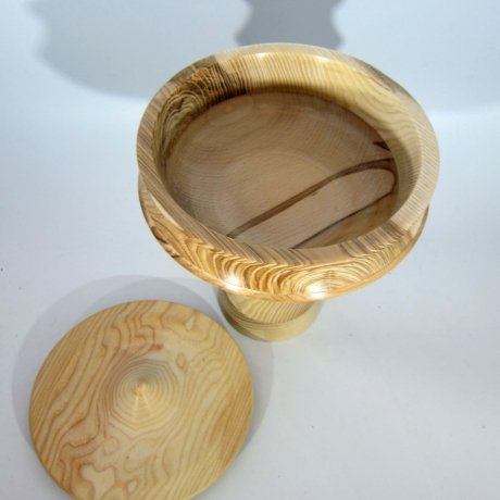 Unikat Dose / Dekorative Vase mit Deckel / Hoch-Dose