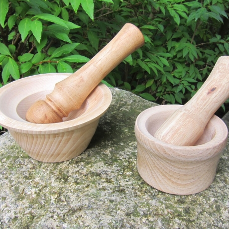 Holz-Mörser / einzigartige Handarbeit / Unikat-Mörser mit Stößel