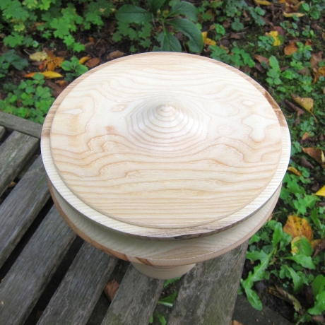 Unikat Dose / Dekorative Vase mit Deckel / Hoch-Dose