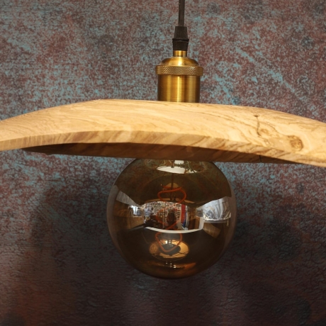 quadratischer Lampenschirm aus Eschenholz