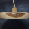 Moderne, helle, große Holzlampe aus Birke / hellem LED Licht
