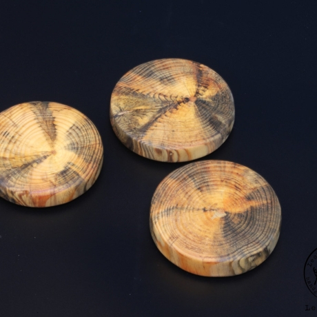 3 Whisky-Gläser mit Holz-Untersetzer / Handarbeit / Kunsthandwerk