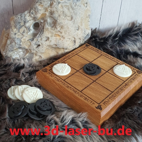 Wikingerspiel - 3 Gewinnt - Geschenkidee - Brettspiel - Wikinger