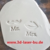 Ton - Keramik Stempel  Set Hochzeit Mr. & Mrs. 4er Set