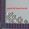 Ton - Keramik Stempel  Set Keltischer Knoten 4 Herzen - 3er Set