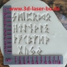 Ton - Keramik Stempel  Set Runen Alphabet Futhark Freestyle 20 mm