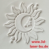 Ton - Keramik Stempel Sonne Mond und Sterne Stempelplatte