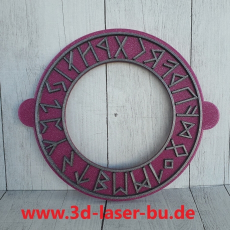 Ton - Keramik Stempel Runenkranz Stempelplatte