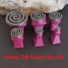 Ton - Keramik Stempel  Set Spirale rechts 6er Set