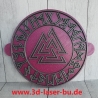 Ton - Keramik Stempel Valknut m. Runenkranz Outline Stempelplatte