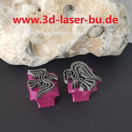 Ton - Keramik Stempel  Set Odins Raben Hugin und Munin 2er Set