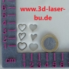 Ton - Keramik Stempel  Set Herz Mini 6er Set