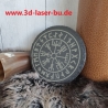 Schiefer Untersetzer Vegvisir mit Runenkranz - Wikinger