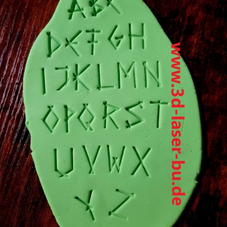 Stempelset Buchstaben Runenart Tonstempel