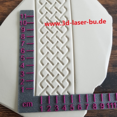 Ton - Keramik Stempel Motivrolle Keltischer Knoten