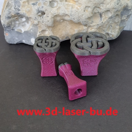 Ton - Keramik Stempel 3er Set Keltischer Knoten Dick Motiv 1